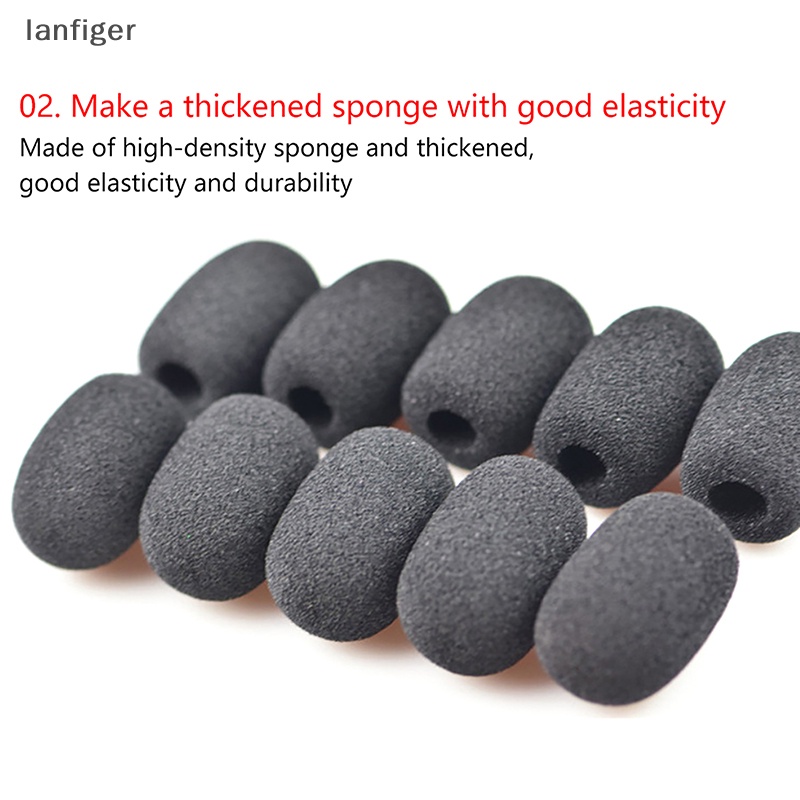 Set 10 Mút Bọc Đầu Micro Màu Đen Thông Dụng