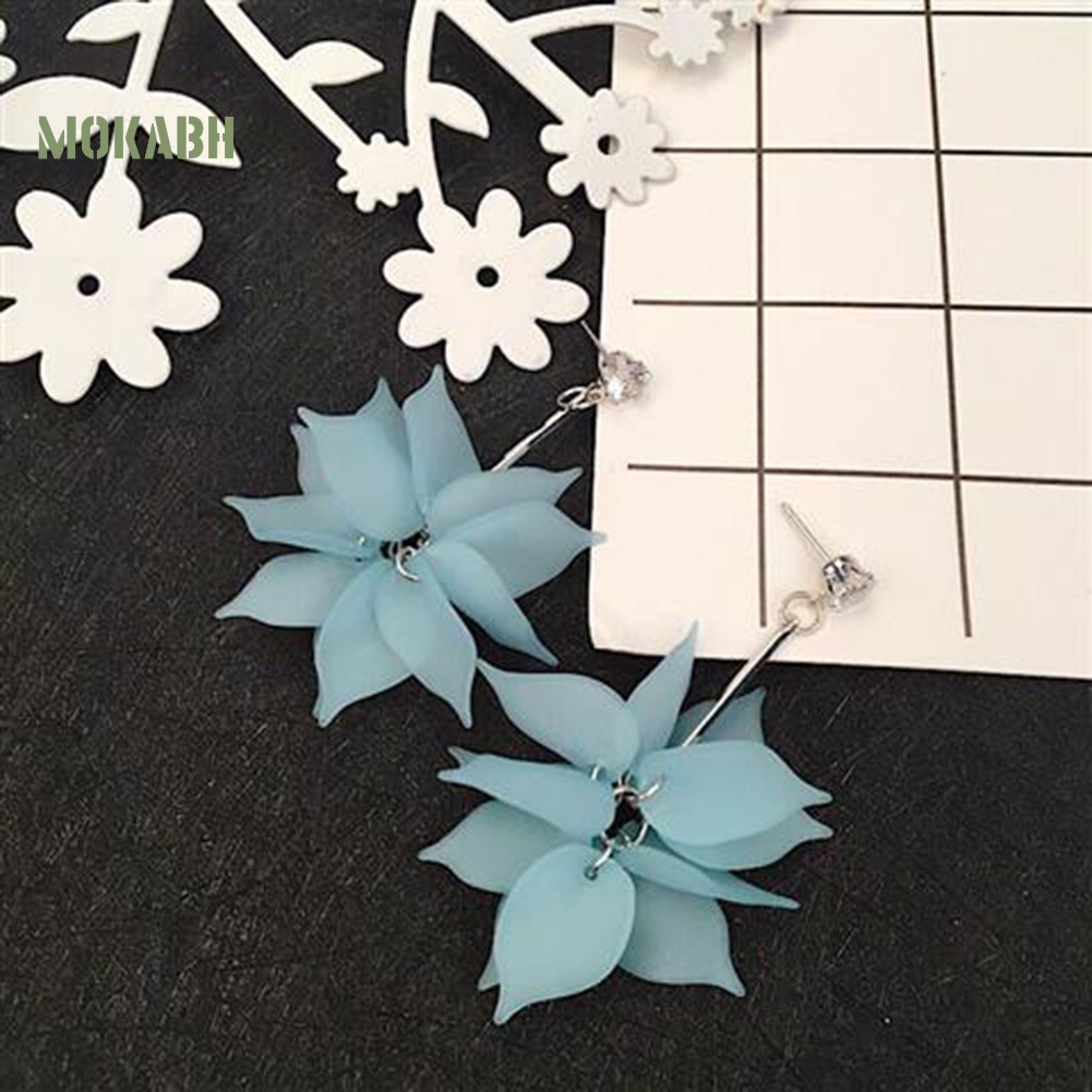 Bông Tai Dáng Dài Hình Cánh Hoa Thời Trang Cho Nữ