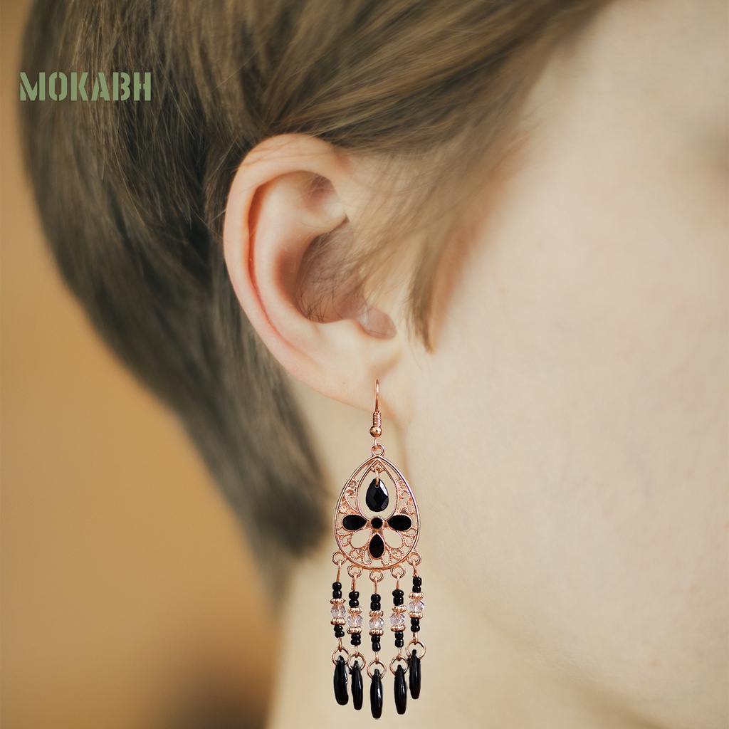 1 Cặp Bông Tai Kiểu Móc Tua Rua Theo Phong Cách Bohemian Vintage Dùng Trong Tiệc Cưới