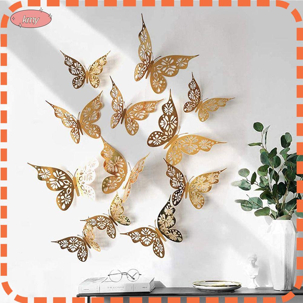 Set 12 bươm bướm 3D dùng trang trí DIY