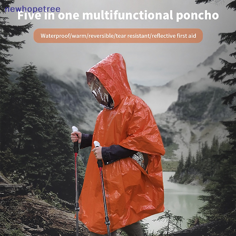 Áo Mưa Khẩn Cấp 5 Trong 1 Tiện Lợi Cho Dã Ngoại
