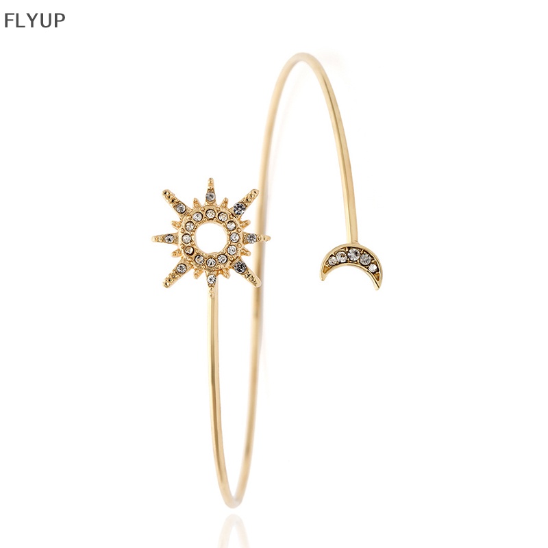 Vòng Đeo Bắp Tay Trên Đính Đá Zircon Hình Ngôi Sao Mặt Trăng Đơn Giản Hợp Thời Trang