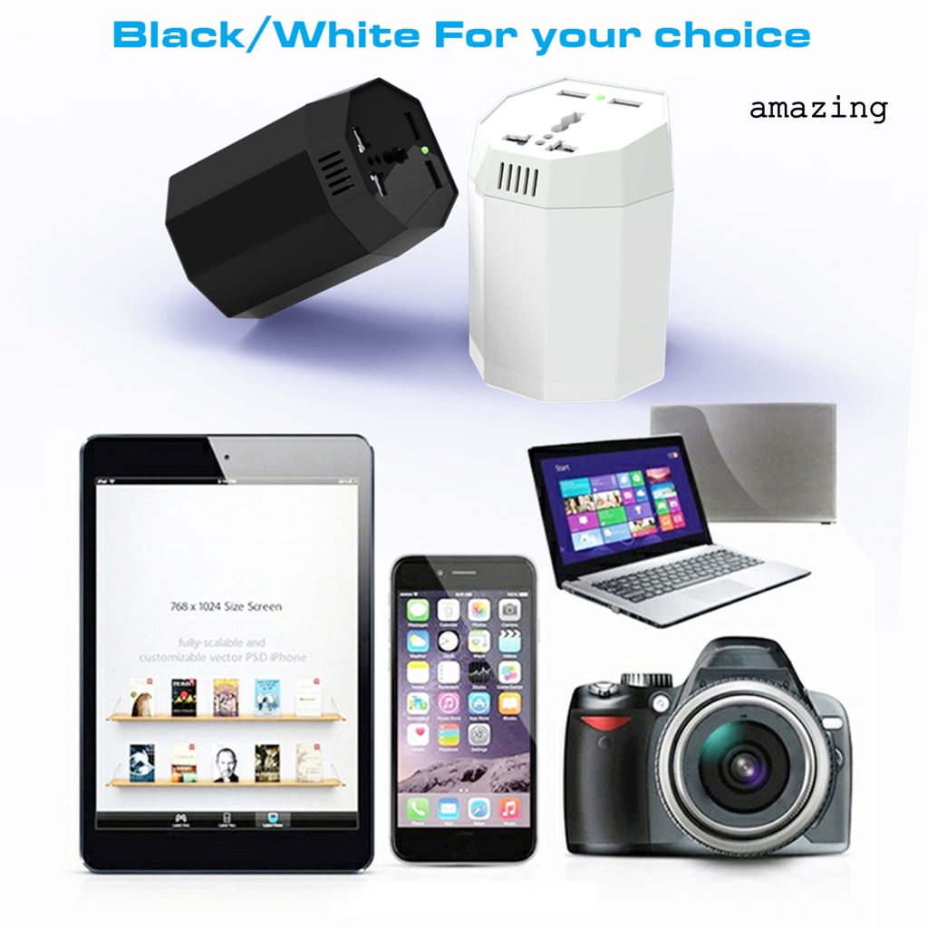 Bộ Chuyển Đổi Nguồn Điện AC USB Kép Thông Dụng Cho Xe Hơi DC 12V Sang 110V AC / Máy Tính Bảng