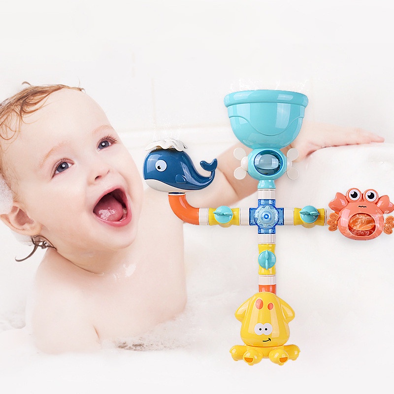 Đồ Chơi Ống Phun Nước DIY Vui Nhộn Dành Cho Bé Khi Tắm