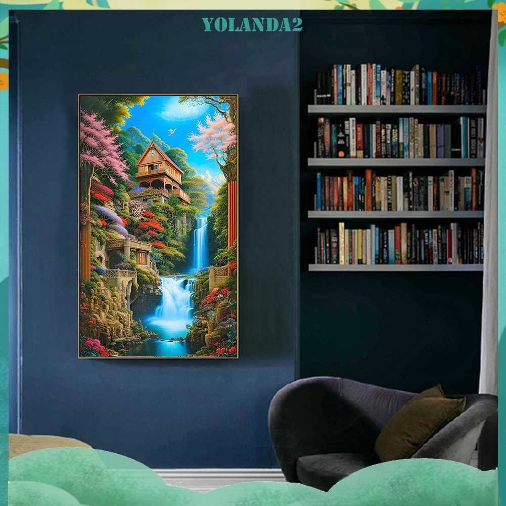 Tranh Đính Đá Kim Cương Toàn Bộ 5D DIY Hình Thác Nước