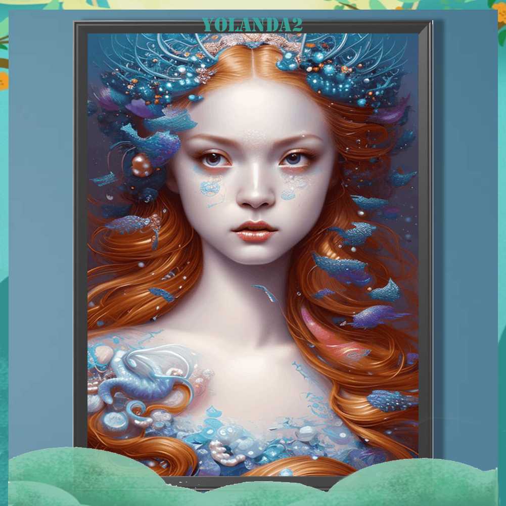 Tranh Đính Đá Kim Cương Toàn Bộ 5D DIY Hình Vẽ Cô Gái Trang Trí Nhà Cửa