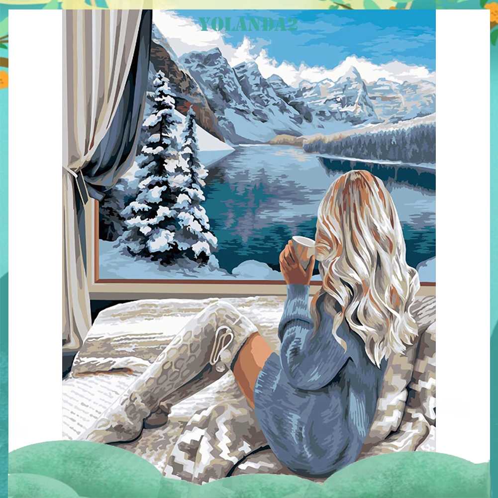 Tranh Đính Đá Kim Cương Toàn Bộ 5D DIY Hình Vẽ Cô Gái Trang Trí Nhà Cửa