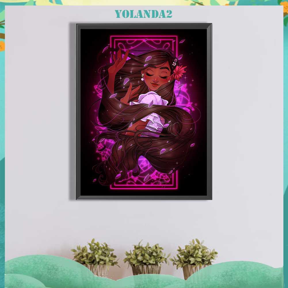 Tranh Đính Đá Kim Cương Toàn Bộ 5D DIY Hình Vẽ Cô Gái Trang Trí Nhà Cửa