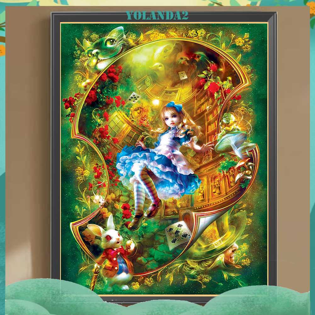 Tranh Đính Đá Kim Cương Toàn Bộ 5D DIY Hình Vẽ Cô Gái Trang Trí Nhà Cửa