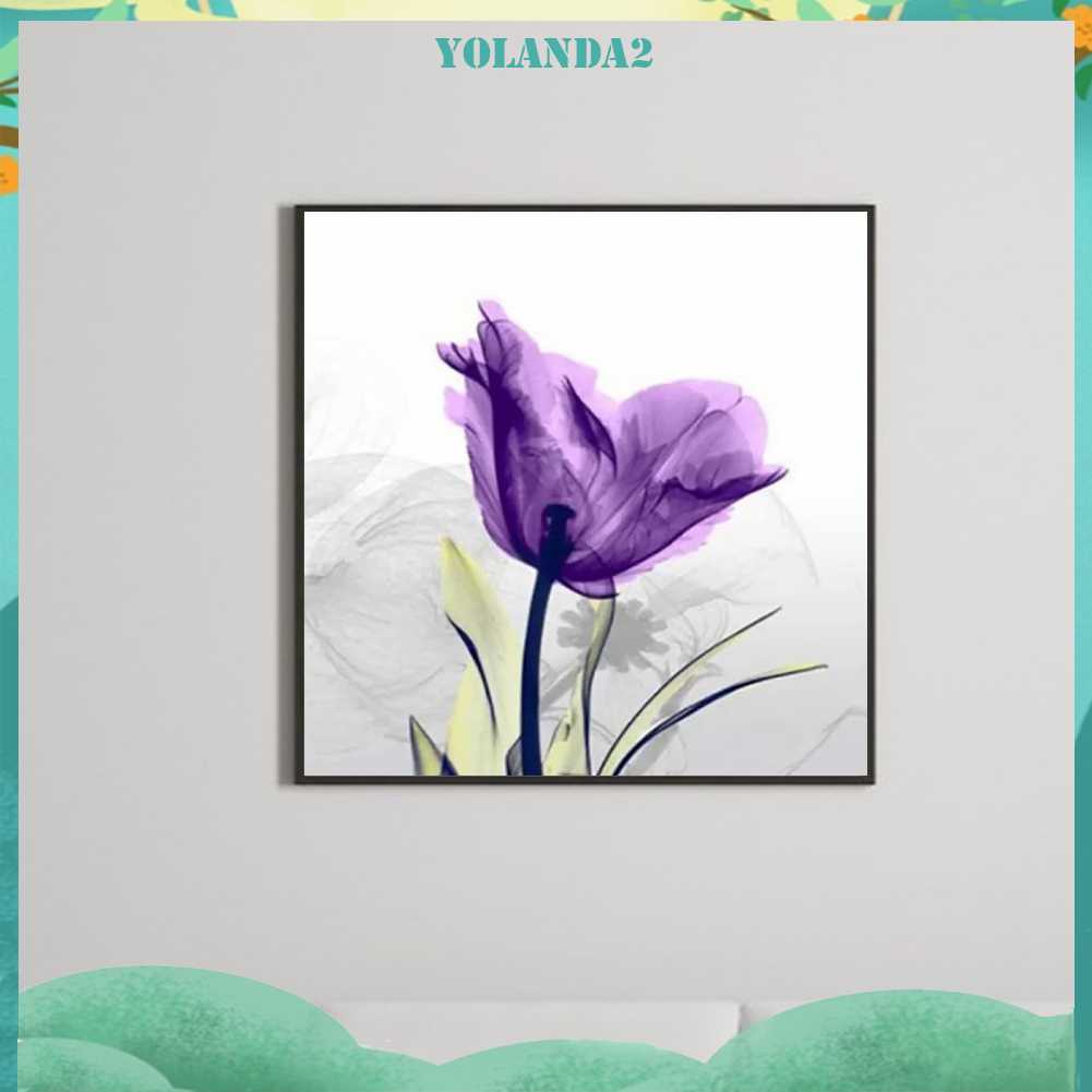 Tranh Đính Đá Kim Cương Toàn Bộ 5D DIY Hình Vẽ Hoa Trang Trí Nhà Cửa