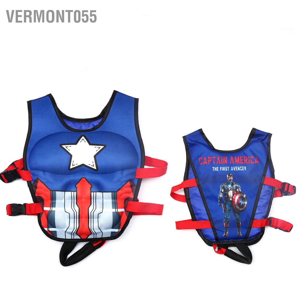 Vermont055 Trẻ Em Áo Phao Vải Chống Thấm Nước Không Tay Cơ Hình Vòng Eo Có Thể Điều Chỉnh Nổi Trôi Chèo Thuyền