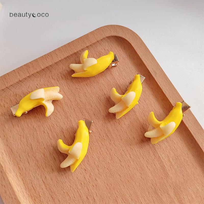 Beautycoco🍊Kẹp Tóc Hình Quả Chuối Dễ Thương Sáng Tạo Vui Nhộn Cho Bé Gái