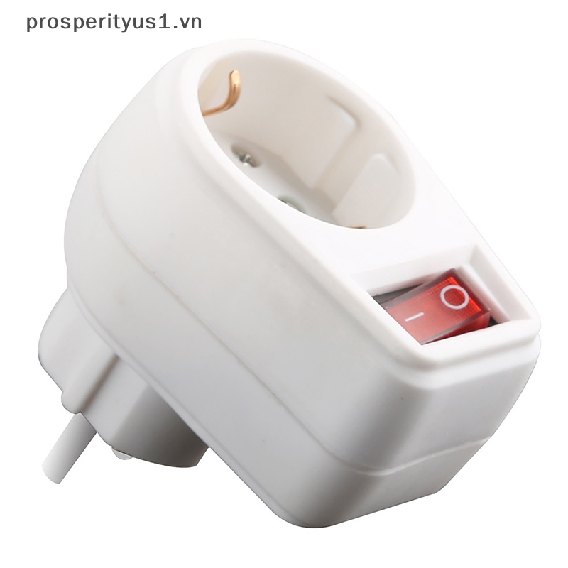 Ổ Cắm Điện Nối Dài Chuẩn Châu Âu Màu Trắng Có Công Tắc 16A 250V 3500W prosperityus1