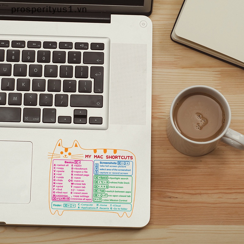 [prosperityus1] Miếng Dán Bàn Phím Tắt Máy Tính Tự Dính Cho Windows PC Laptop
