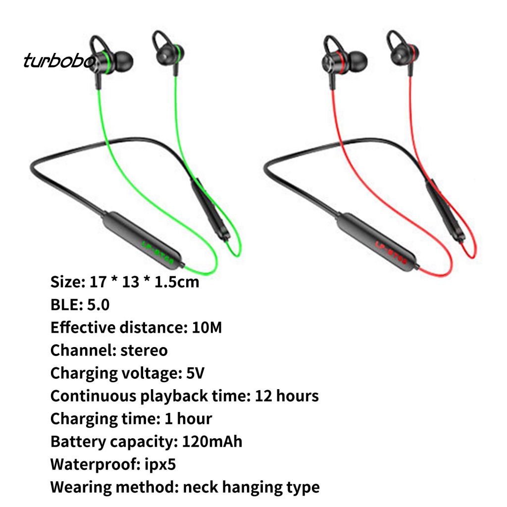 Tai Nghe Thể Thao Không Dây Giảm Tiếng Ồn Mega Bass Kết Nối Bluetooth 5.0 Có Nam Châm Đeo Cổ