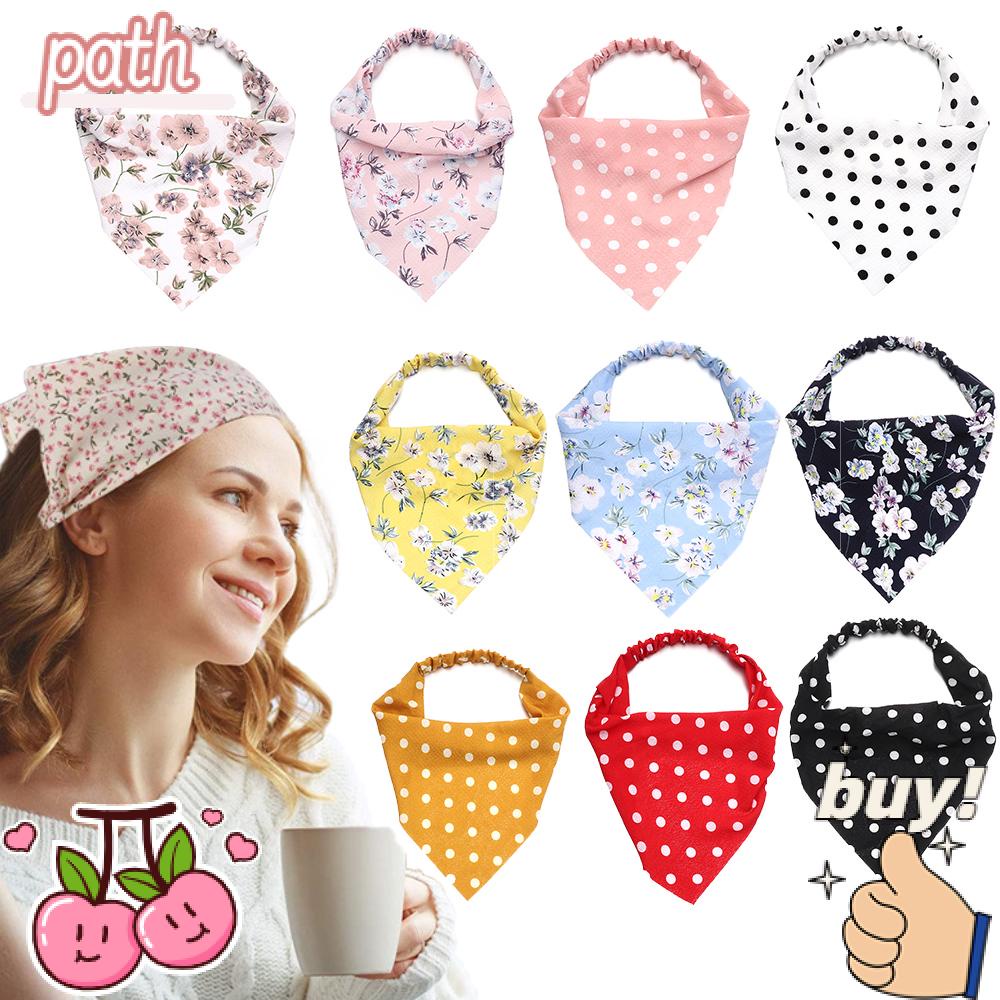 Băng Đô Cài Tóc Co Giãn In Họa Tiết Hoa Xinh Xắn Thời Trang