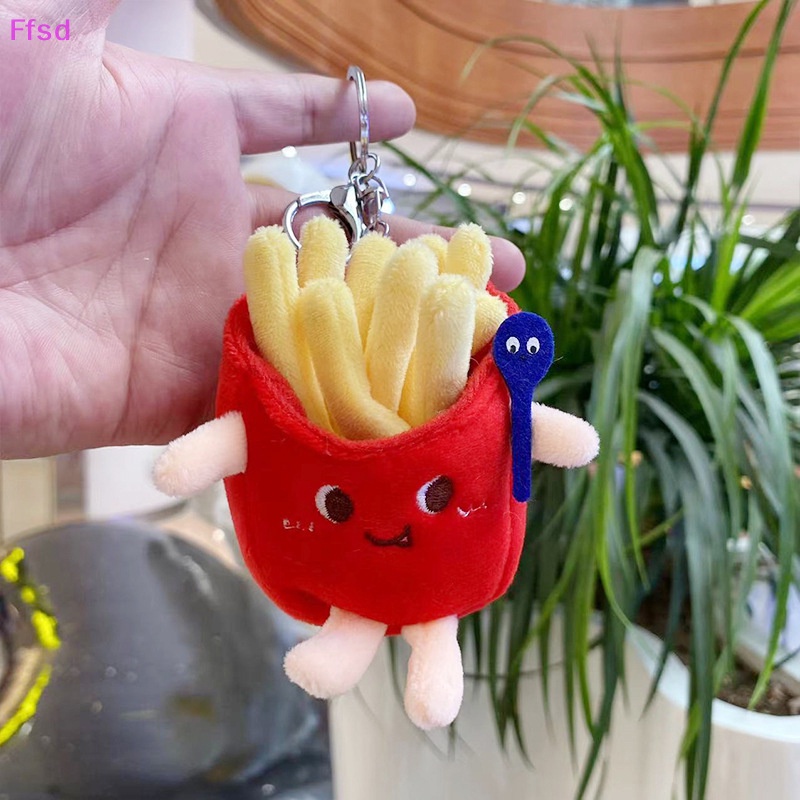 {Ffsd} Móc Khóa Đồ Chơi Nhồi Bông Mềm Hình Bánh Mì Hamburger Hot Dog Pháp Quà Tặng Cho Trẻ Em * Bán Chạy