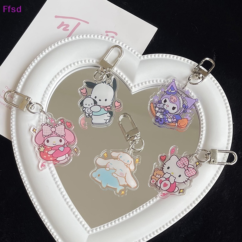 {Ffsd} Móc Chìa Khóa Bằng Acrylic Hình Hoạt Hình Sanrioed Kitty Melody Kuromi Cinnamoroll Dễ Thương Trang Trí Xe Hơi Đồ Chơi Trẻ Em * Hàng Bán Chạy