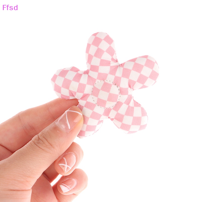 {Ffsd} Móc Khóa Cặp Đôi Hình Hoa Năm Cánh Bằng Vải Cotton Đổ Vải Cotton Kẻ Sọc Caro Dễ Thương DIY * Bán Chạy
