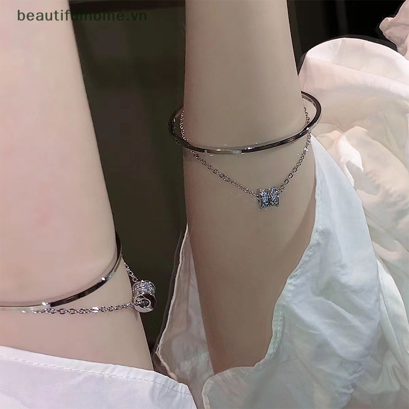 [beautifulhome] Vòng Đeo Tay Hai Lớp Dạng Chuỗi Tua Rua Khí Chất Ngọt Ngào Dễ Phối Đồ [beauty]