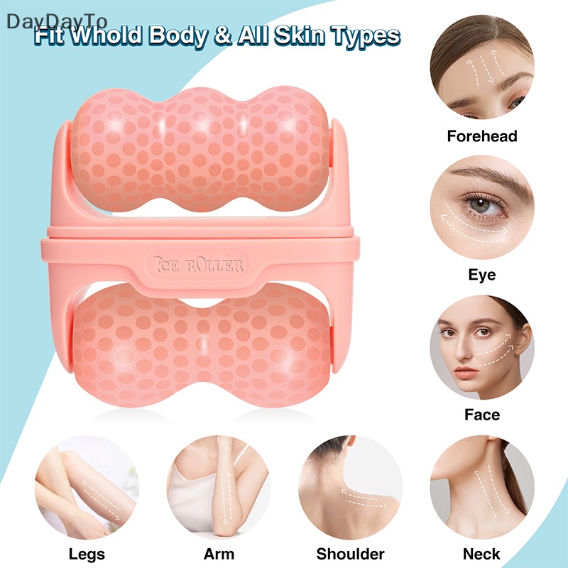 Cây Lăn Mát Xa Chăm Sóc Da Mặt 2 Trong 1 Tiện Dụng