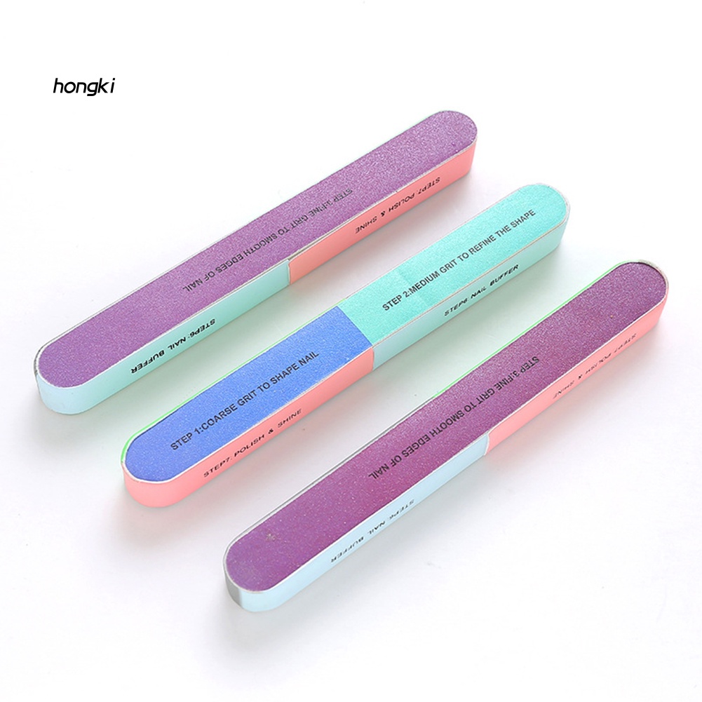 Set 6 Dụng Cụ Dũa Móng Hai Mặt Tẩy Tế Bào Chết Chuyên Nghiệp