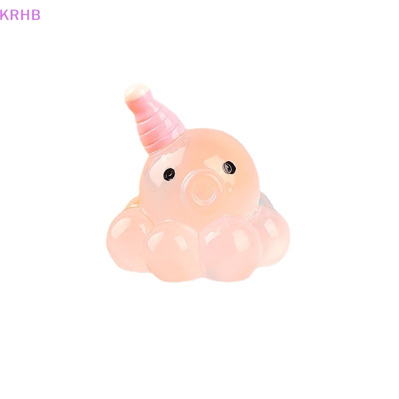 Bộ 2 Tượng Bạch Tuộc Mini Bằng Nhựa Phát Quang Trang Trí Vườn Nhà Mới