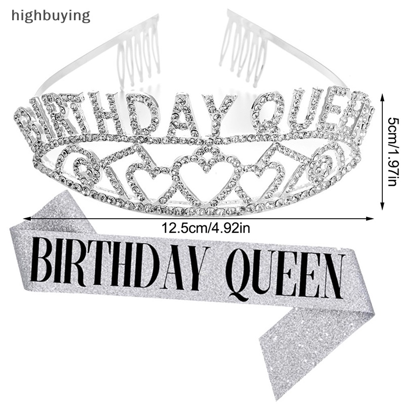 Set 1 Băng Đô Vương Miện Đính Đá Thời Trang Cho Nữ