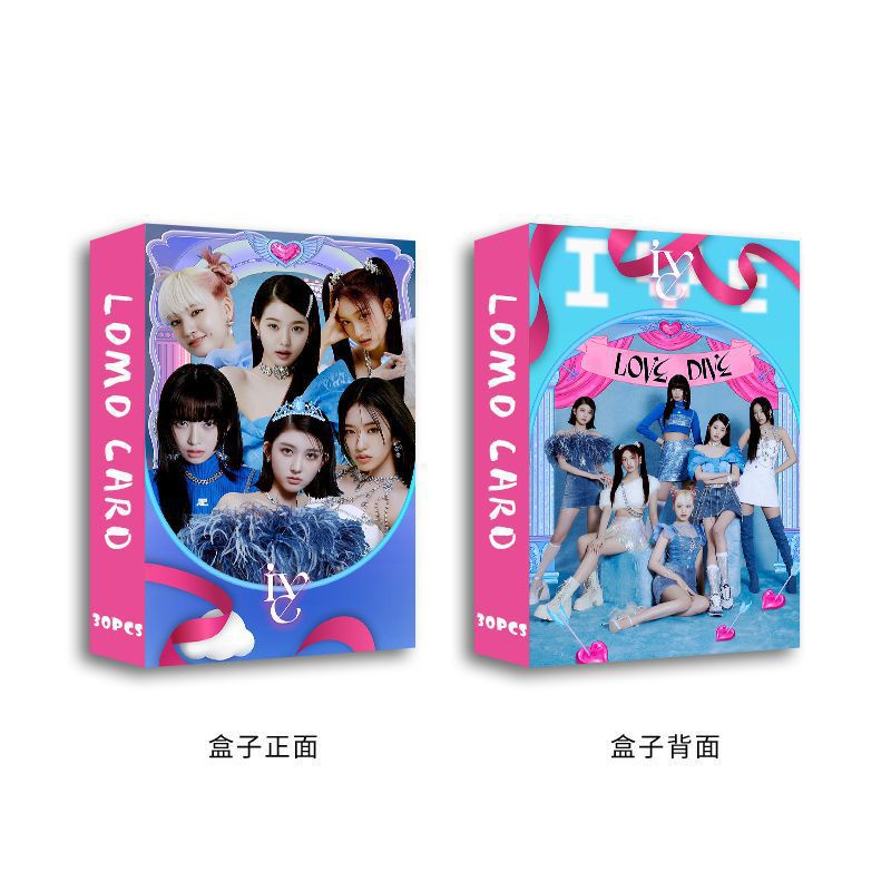 Kpop IVE Album Love Dive Photocard Double-sided Color Printing Lomo Card