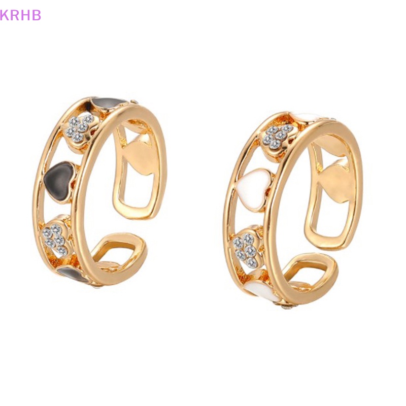 Nhẫn Hở Hình Trái Tim Rỗng Thanh Lịch Thời Trang 1 Cặp Mới