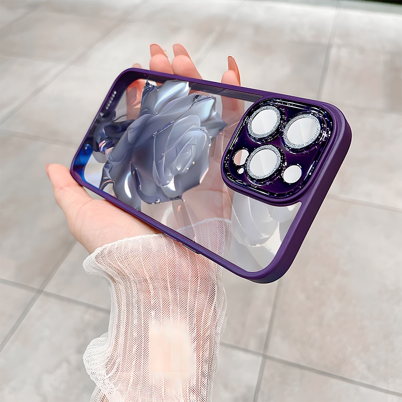 Ốp Điện Thoại Cứng In Họa Tiết Hoa Hồng Cho iPhone 14 Promax / 13 Promax / 12 Promax / 11Promax / 14plus juncongshop