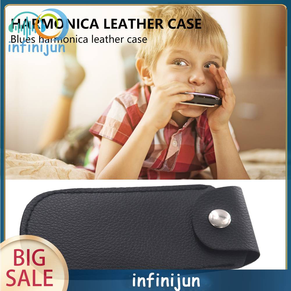 Túi Da PU Đựng Kèn Harmonica Tiện Lợi