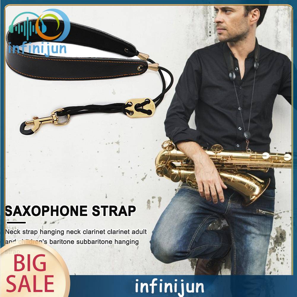 Dây Đeo Cổ Kèn Saxophone Bằng Da Mềm Có Thể Điều Chỉnh