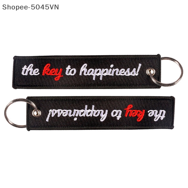1 Móc Chìa Khóa Xe Máy In Chữ Hạnh Phúc Thời Trang