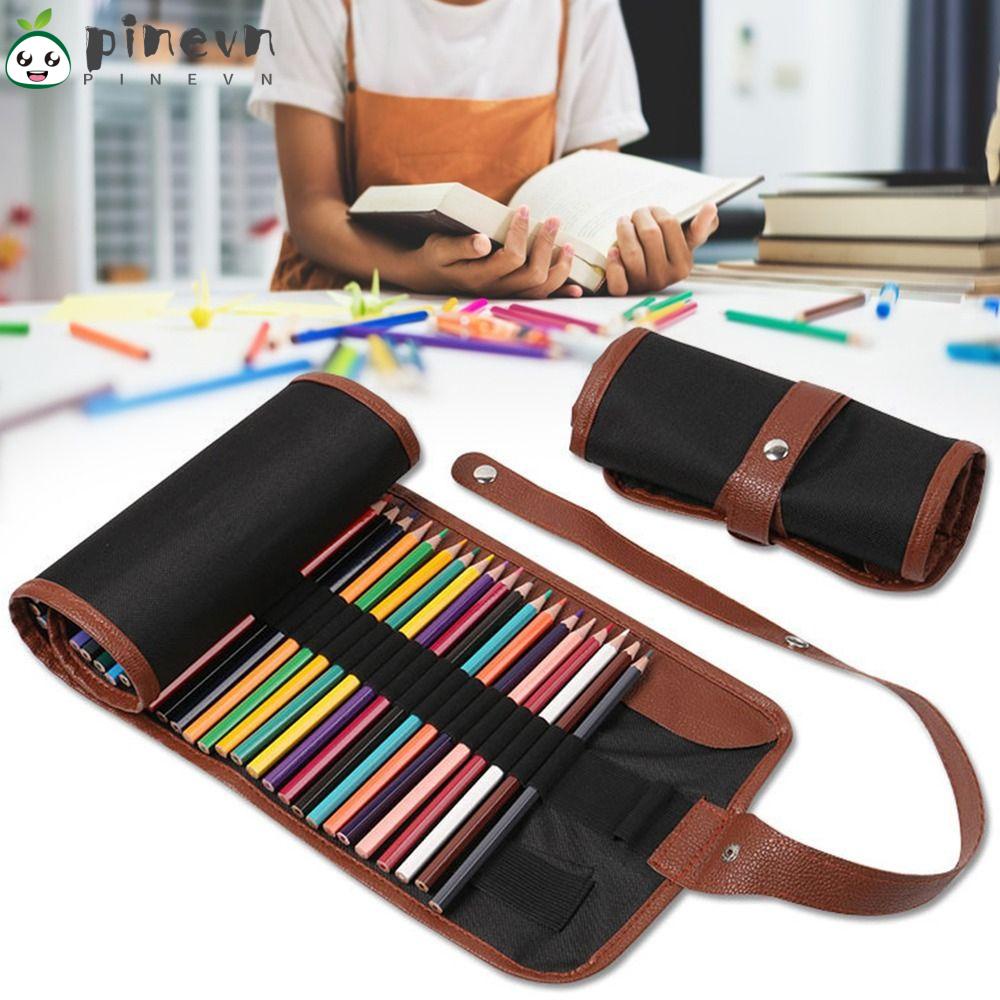 Túi Cuộn Đựng Cọ Trang Điểm 24 / 36 / 48 / 72 Lỗ Tiện Dụng Ốp