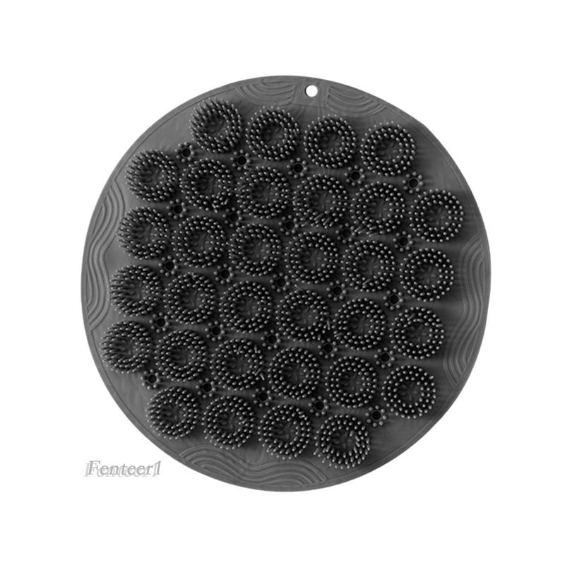 [Fenteer1] Bàn Chải Chà Lưng Có Giác Hút Đường Kính 30cm Bằng Silicon