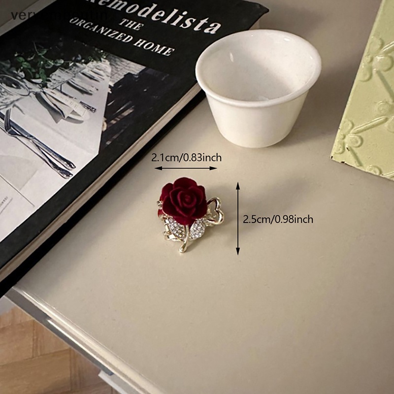 Kẹp Tóc Càng Cua Đính Đá Hình Hoa Hồng Phong Cách Vintage Thanh Lịch Thời Trang Cho Nữ