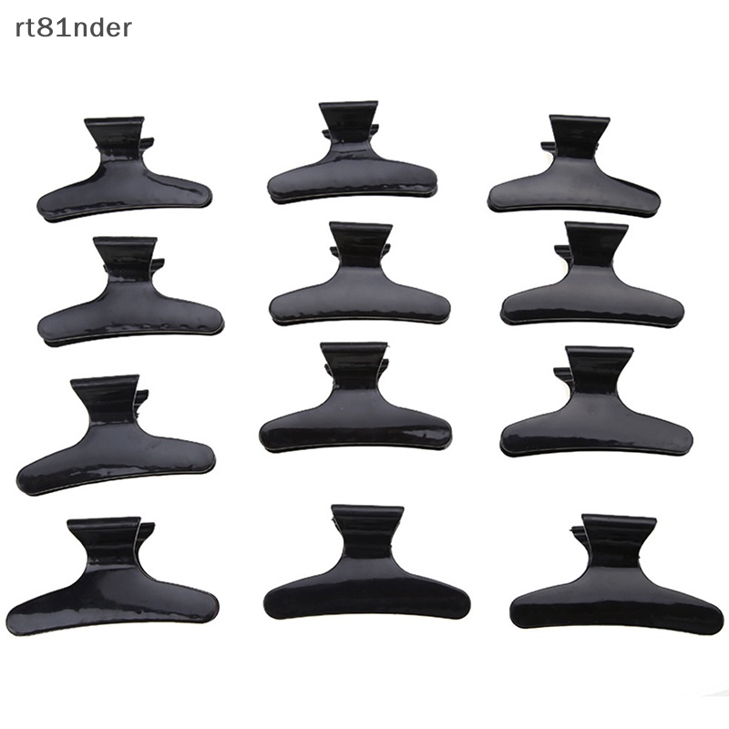 Set 12 Kẹp Tóc Bướm Màu Trơn Đơn Giản Cho Nữ