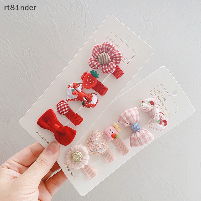 Set 5 Kẹp Tóc Nơ Cỡ Nhỏ Dễ Thương Cho Bé Gái  N n n n n