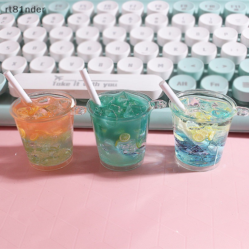 Rt Xô Đựng Nước Đá Hai Màu Dạ Quang Bằng Nhựa Resin Kèm Ống Hút Để Bàn Trang Trí Nội Thất