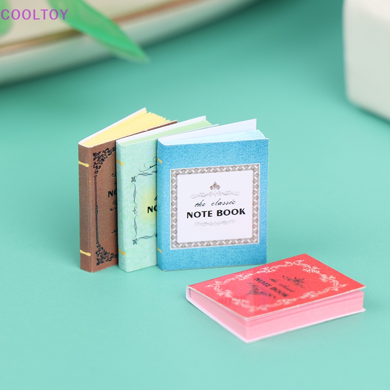 Set 4 Cuốn Sổ Mini Tỉ Lệ 1: 12 Dùng Để Trang Trí Nhà Búp Bê