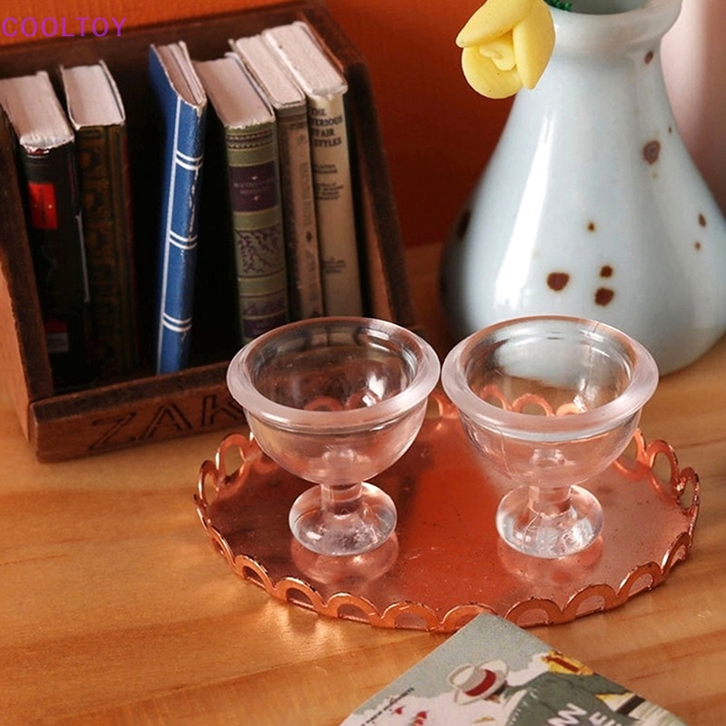 Set 4 Ly Nước Bán Trong Suốt Dùng Để Trang Trí Nhà Búp Bê 1: 12