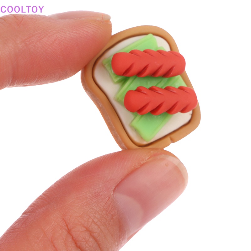 Set 5 Mô Hình Bánh Mì Sandwich / Kem / Tráng Miệng Mini Trang Trí Nhà Búp Bê DIY