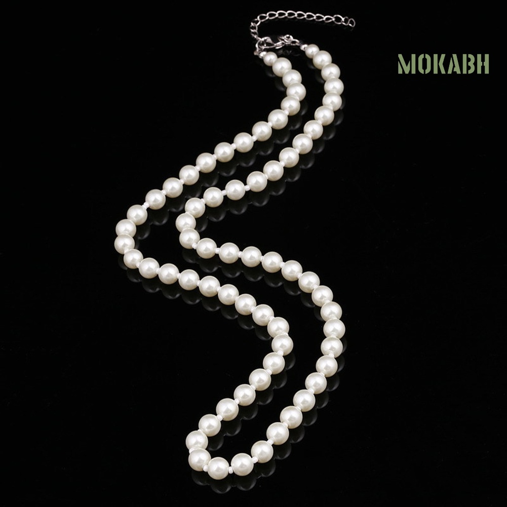 Vòng cổ Dài Đính Ngọc Trai Nhân Tạo Thanh Lịch Cho Nữ