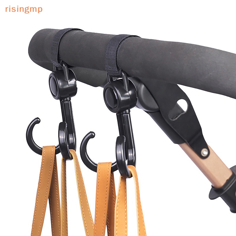 Set 2 Móc Đôi Treo Đồ Xoay 360 Độ Gắn Xe Đẩy Em Bé