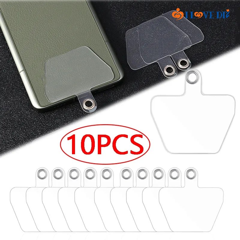 Set 1 / 10 Dây Đeo Thẻ / Điện Thoại Bằng PVC Trong Suốt Chống Rơi Chịu Lực Mạnh