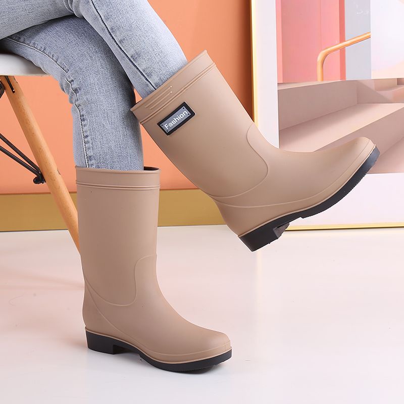 Giày Bốt Đi Mưa 122 Hàn Quốc Đế Dày Chống Trượt Khối Lượng Nhẹ Chống Thấm Nước Cho Nữ