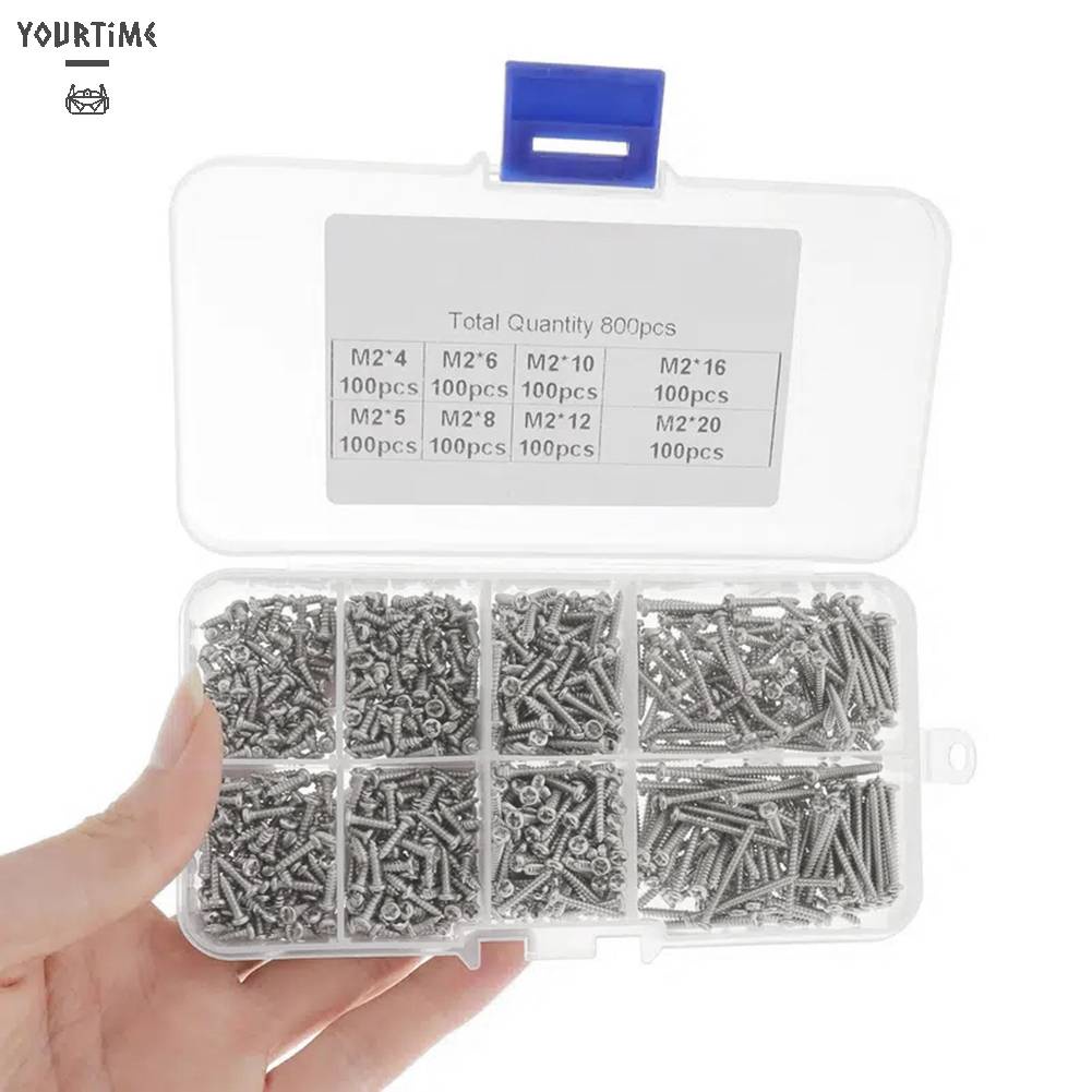 Hộp 800 Ốc Vít Tự Cắt M2 Chuyên Dụng