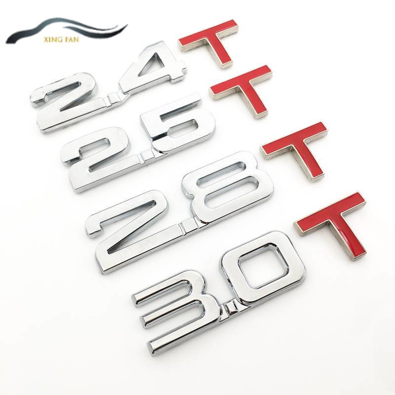 Miếng Dán logo Kim Loại 3D 1.3 1.4 1.5 1.6 1.8 2.0 2.2 2.4 2.5 2.8 3.0 T Trang Trí Đuôi Xe Hơi