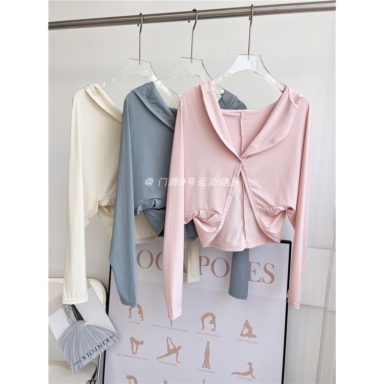 Áo Khoác Chống Nắng Mềm Mại Thoáng Khí Dài Tay Chuyên Dụng Tập Yoga